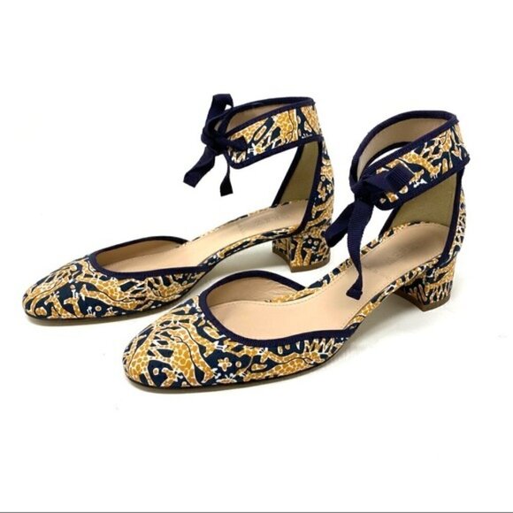 Drake’s for J. Crew giraffe print block heels - Picture 5 of 10
